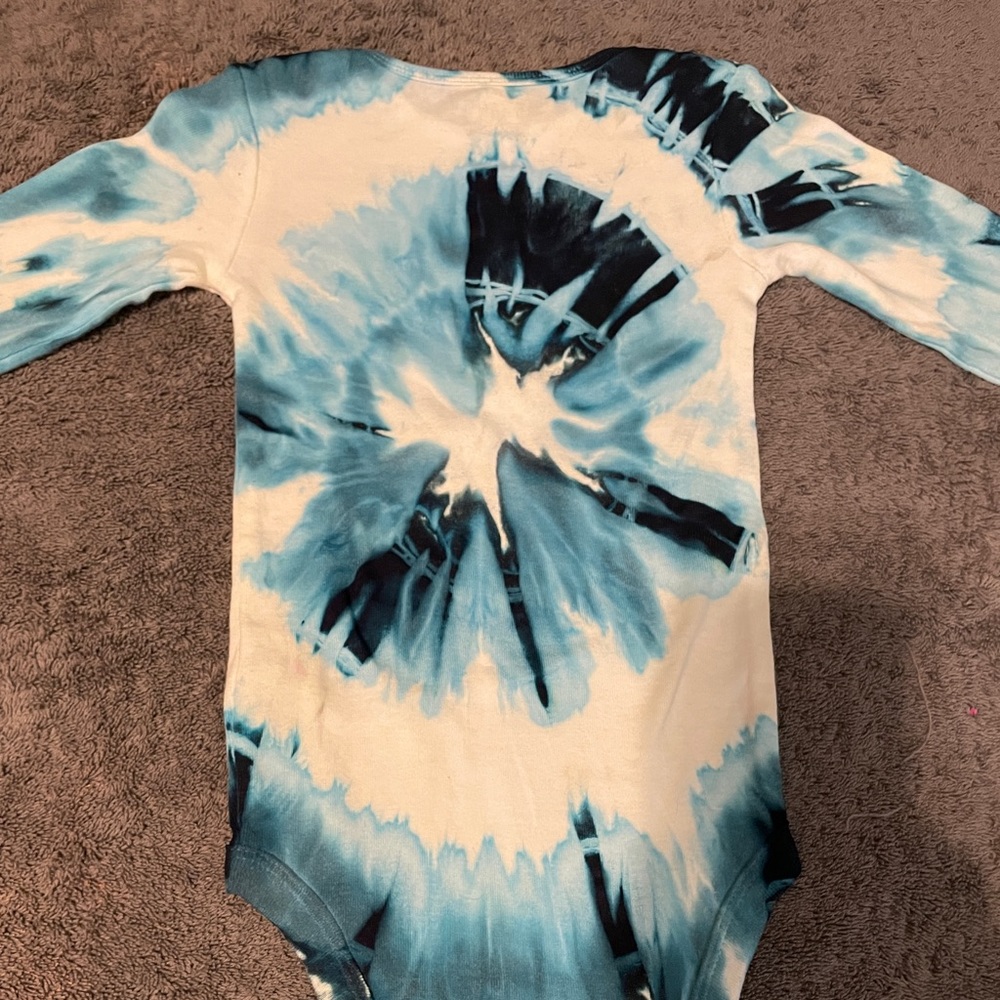 Tie dyed baby onesie